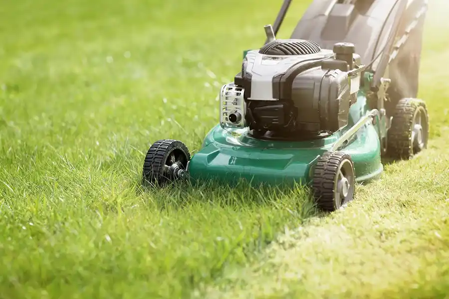 Can you mow wet grass in Hesperia, CA