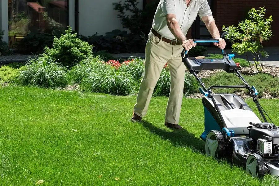 Can you mow wet grass Hesperia, CA